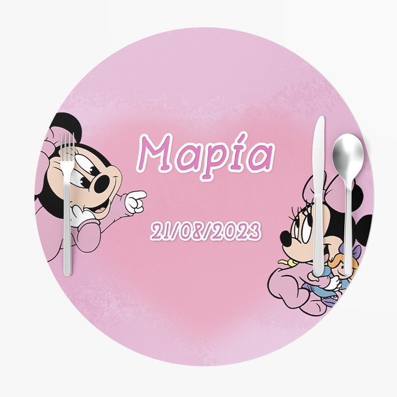 Σουπλά Χάρτινα στρογγυλά Baby Minnie 27cm