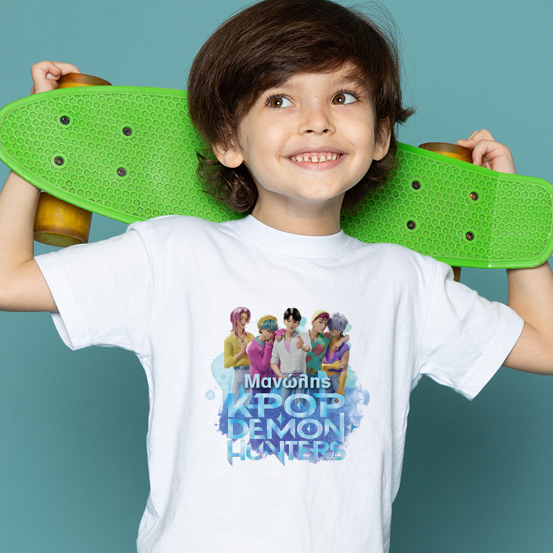 Παιδικό T-shirt K-Pop Demon Hunters για αγόρι με όνομα