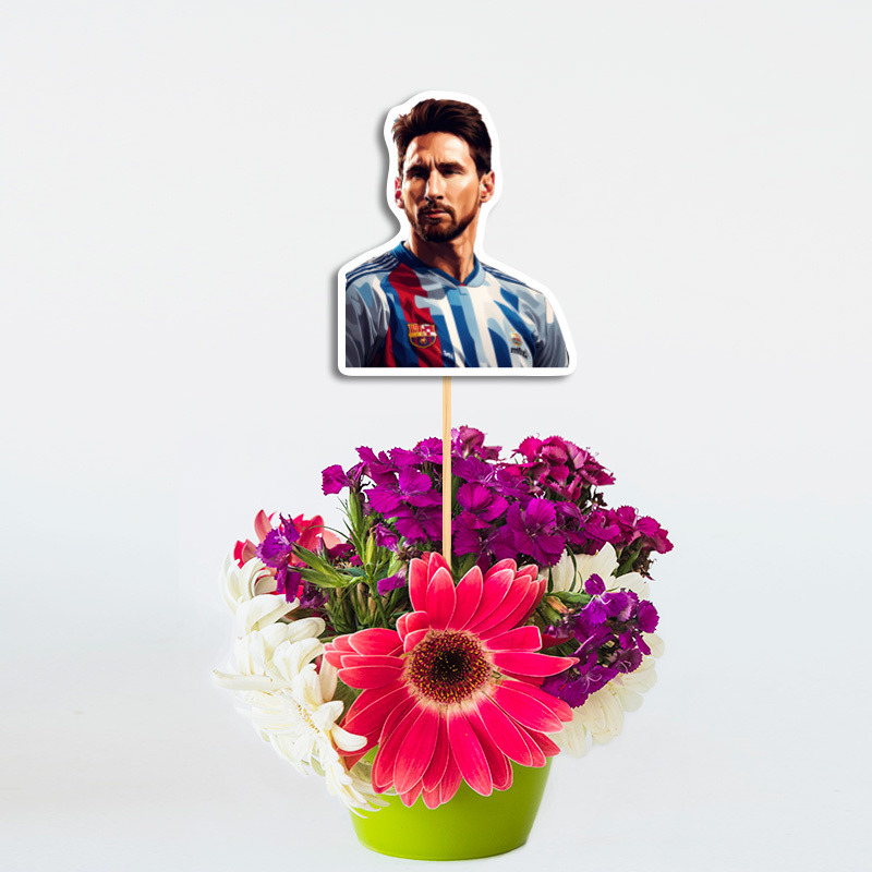 Διακοσμητικό Τοππερ Messi χάρτινο για το τραπέζι/ 20cm