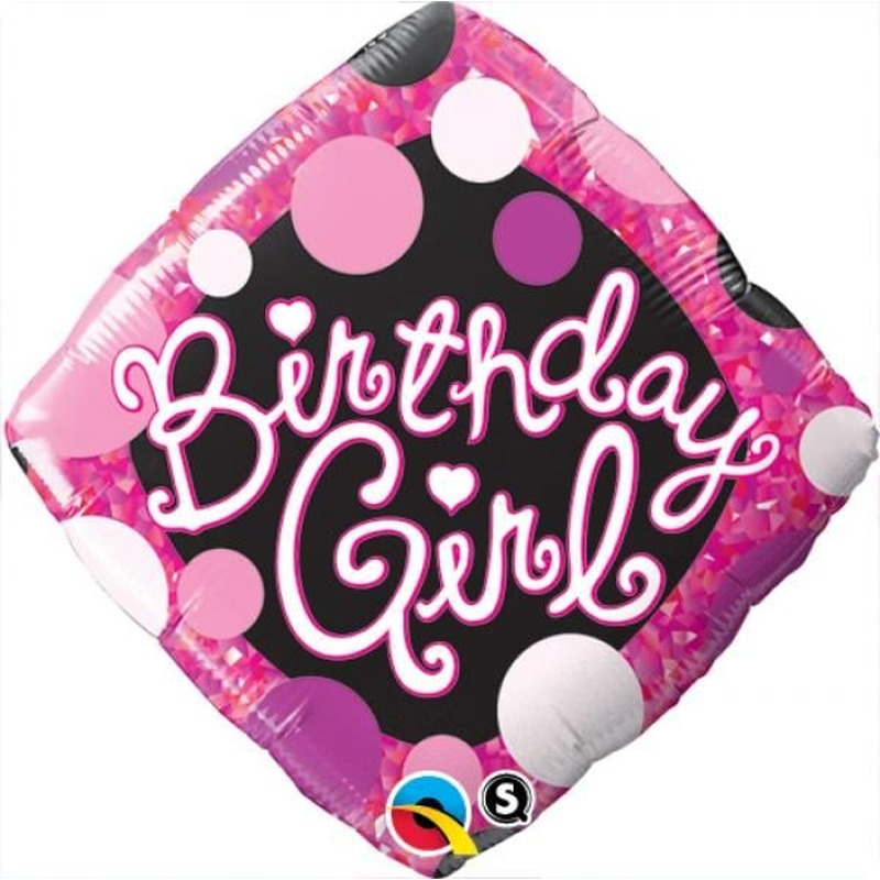 Μπαλόνι Φοιλ 18 Diamond Birthday Girl Pink & Black /46 εκ