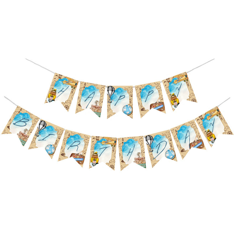 Γιρλάντα Γράμματα Ταξίδια Happy Birthday