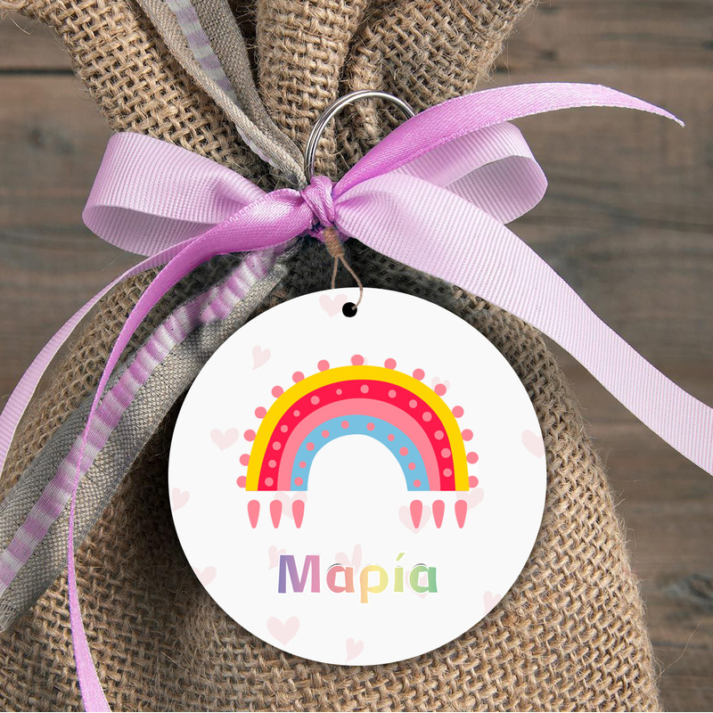 Retro Rainbow Ξύλινη Φιγούρα για μπομπονιέρα