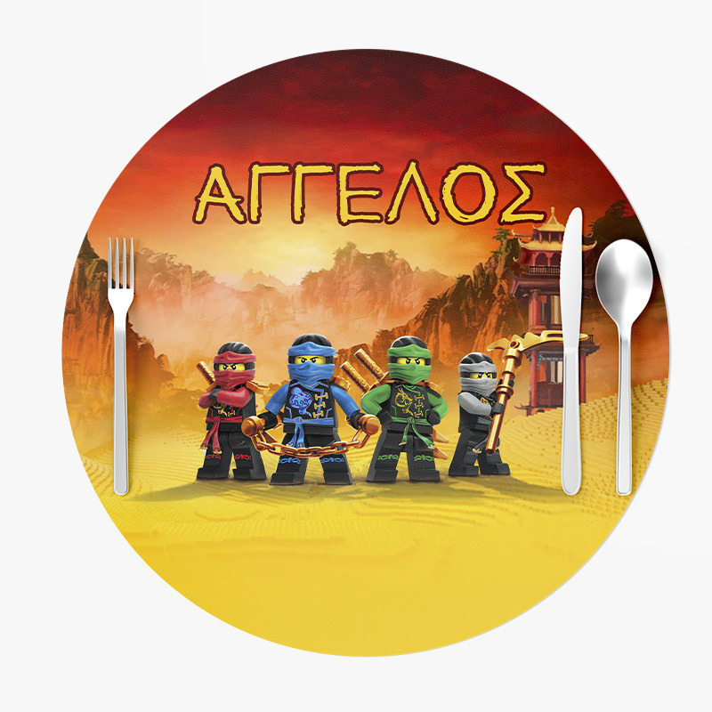 Σουπλά Χάρτινα στρογγυλά με όνομα Ninjago 27cm