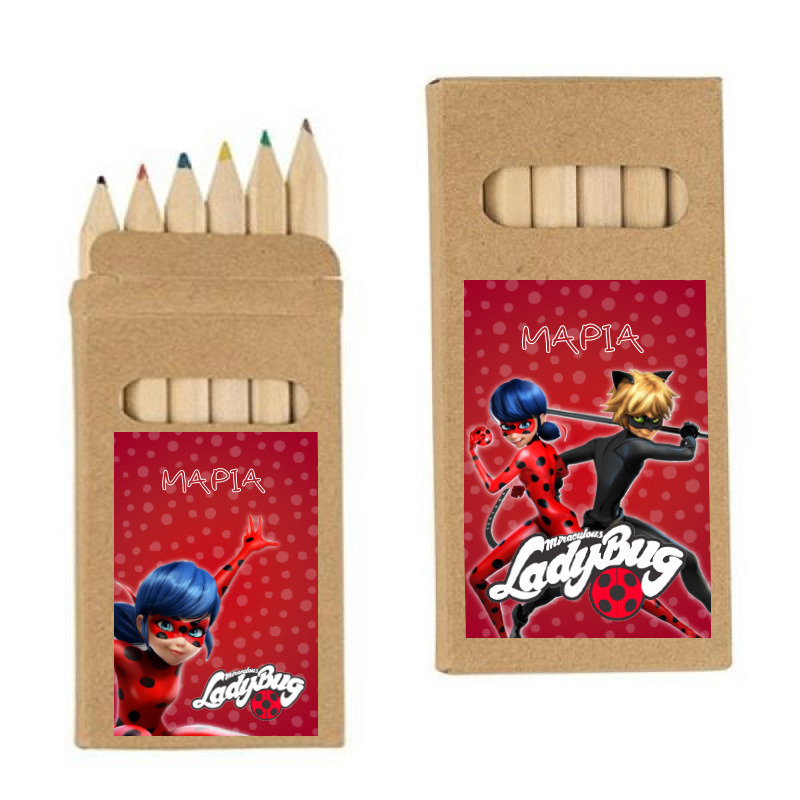 Ξυλομπογιές Miraculous LadyBug με όνομα