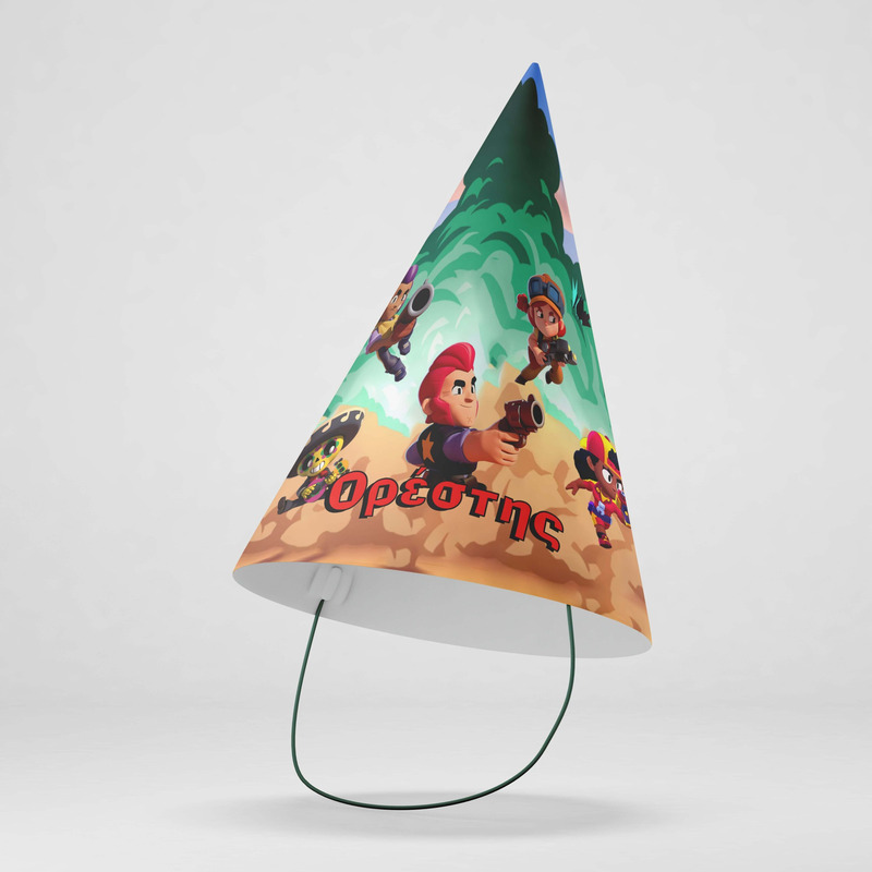 Καπελάκια πάρτυ με όνομα Brawl Stars / 8τμχ