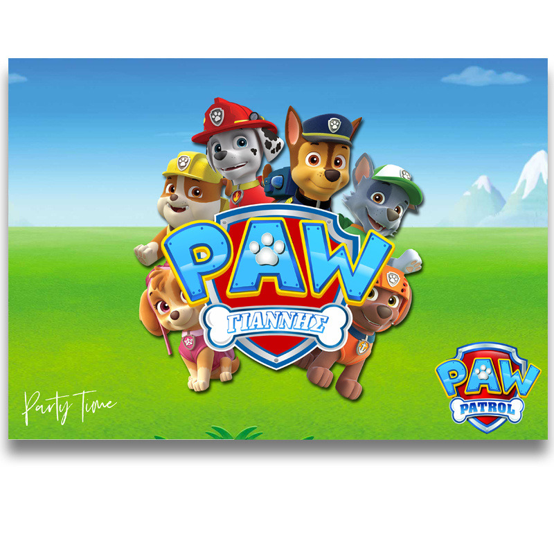 Σουπλά χάρτινο με όνομα Paw Patrol / Α4 (21cm*29,7cm)