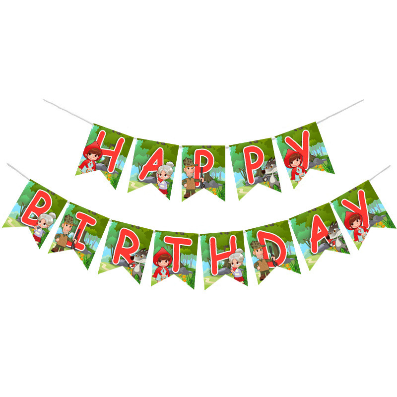 Γιρλάντα Γράμματα Κοκκινοσκουφίτσα Happy Birthday