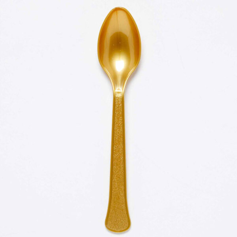 Κουταλάκια Πλαστικά Χρυσό - Creme Brulee / 24 τεμ