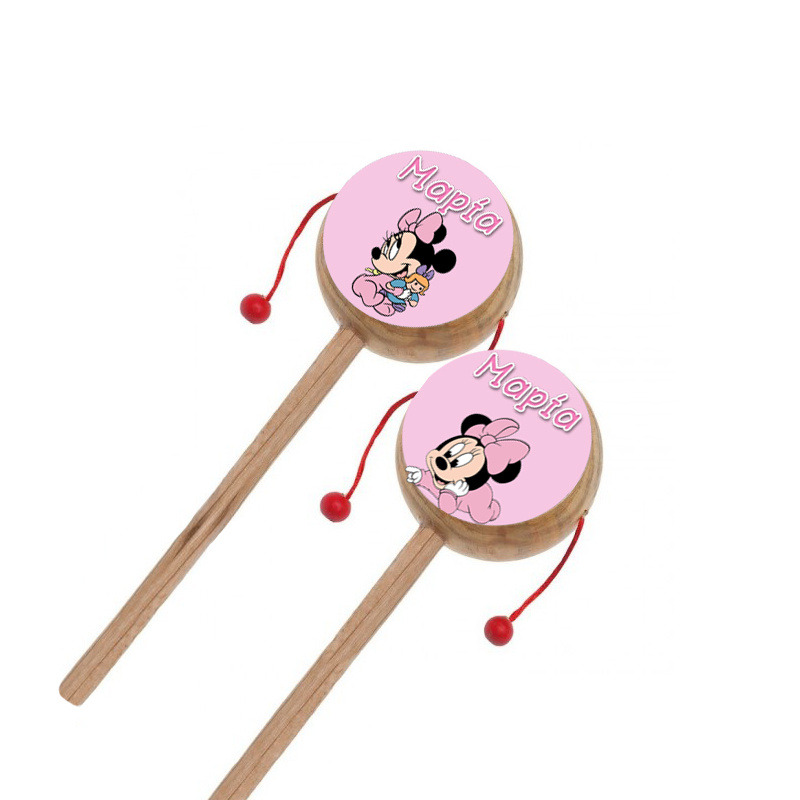 Ξύλινο Τυμπανάκι με όνομα Baby Minnie
