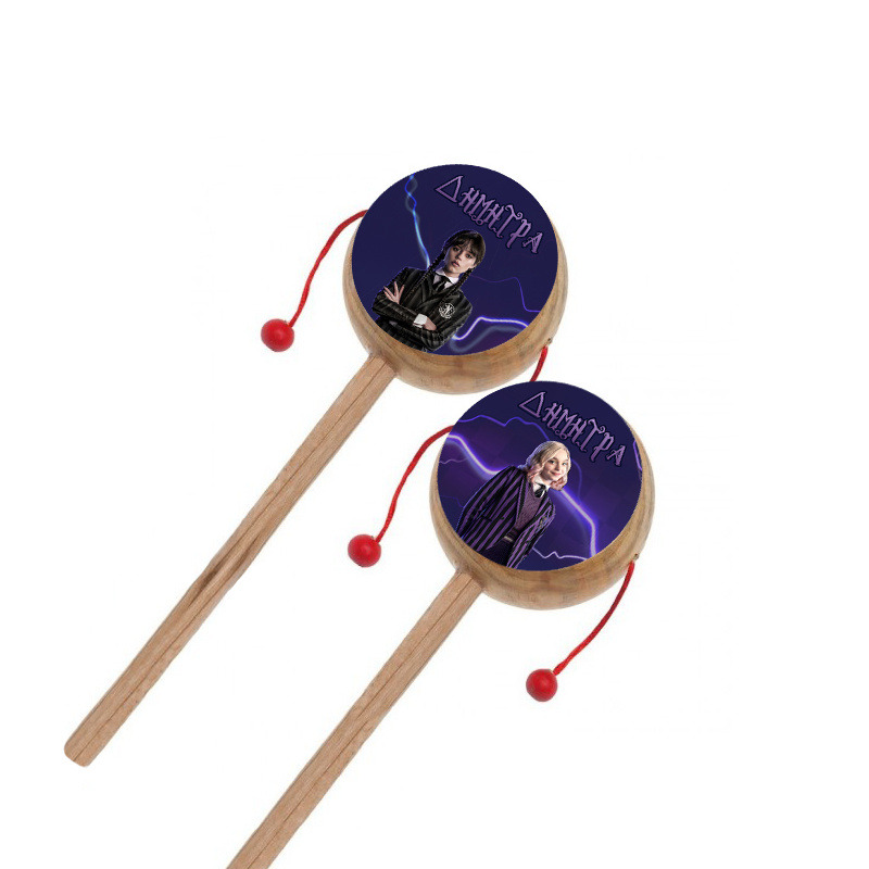 Ξύλινο Τυμπανάκι με όνομα Wednesday