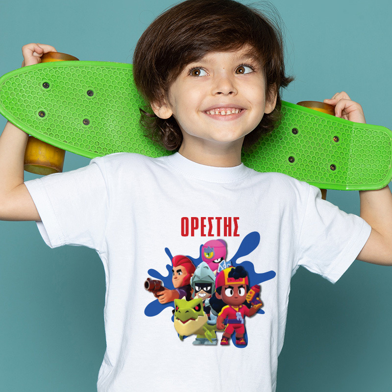 Παιδικό T-shirt Brawl Stars για αγόρι με όνομα