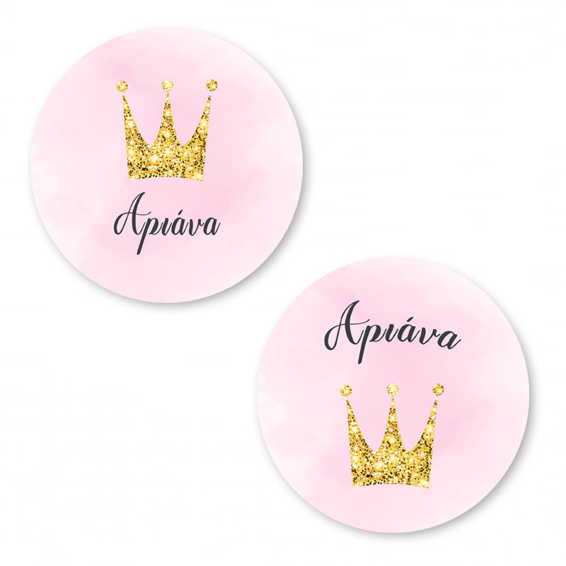 Αυτοκόλλητα με όνομα Κορώνα / 2τμχ