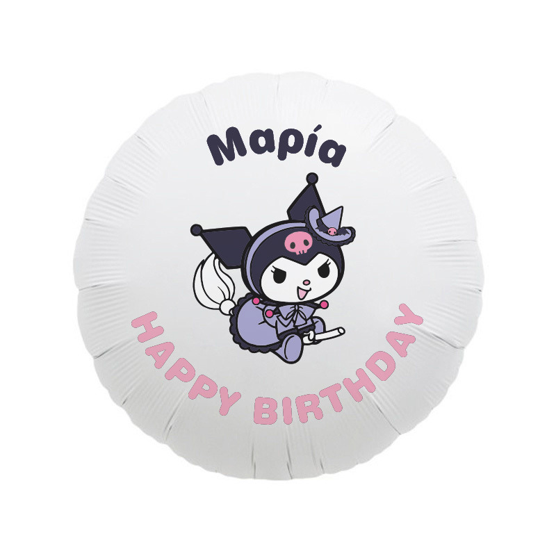 Μπαλόνι Φόιλ Kuromi με όνομα στρογγυλό / 43cm