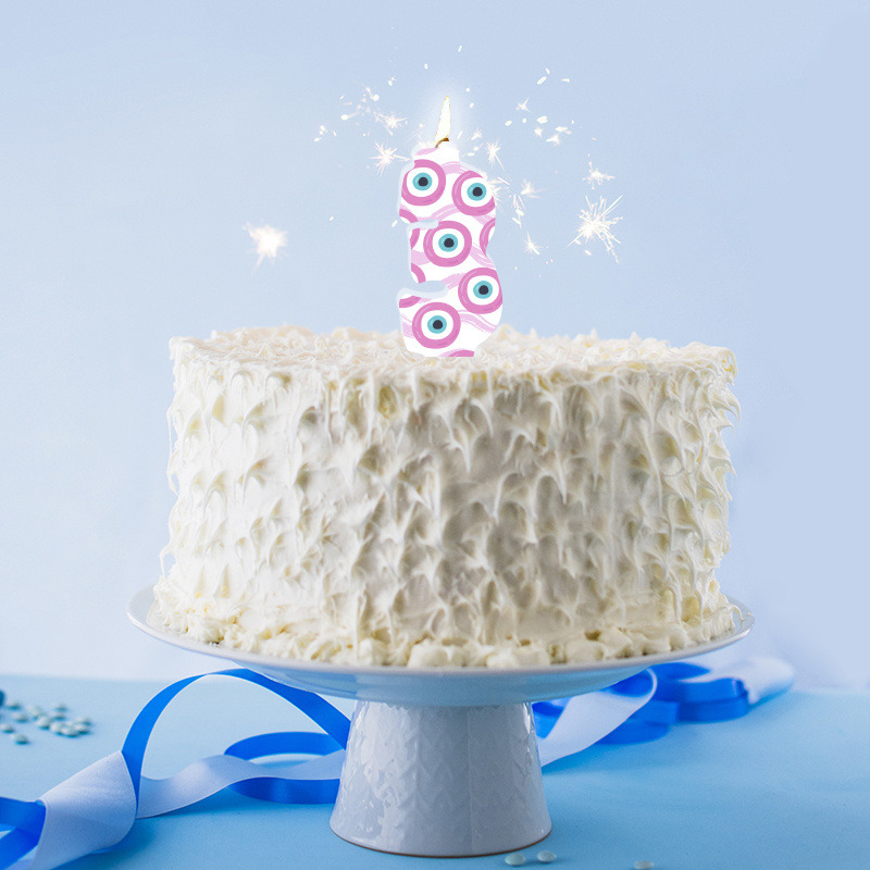 Κερί Νούμερο 3 Μάτι για Κορίτσι