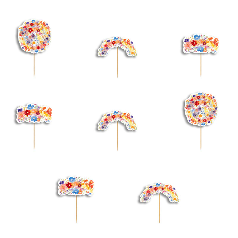 Οδοντογλυφίδες Floral 5cm / 12τμχ