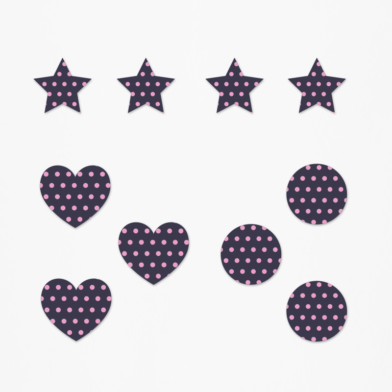 Ξύλινα διακοσμητικά Kuromi Pattern mix/ 10τμχ(2cm)