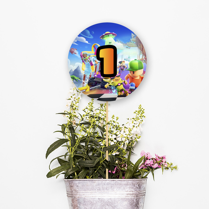 Αρίθμηση τραπεζιού Stumble Guys κύκλος 13cm