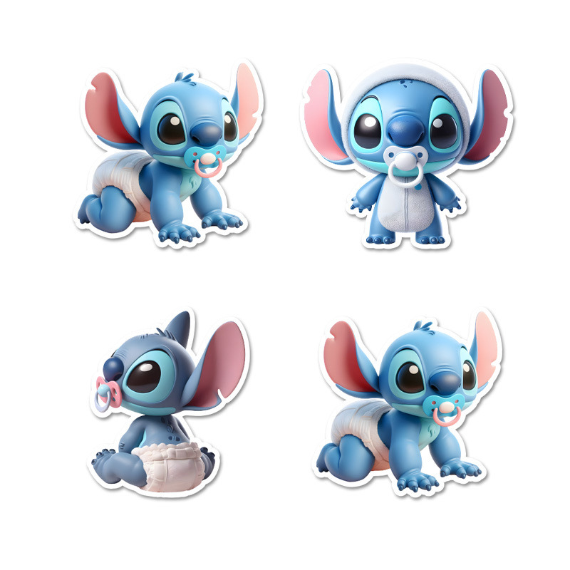 Αυτοκόλλητα Baby Stitch 10cm / 8τμχ