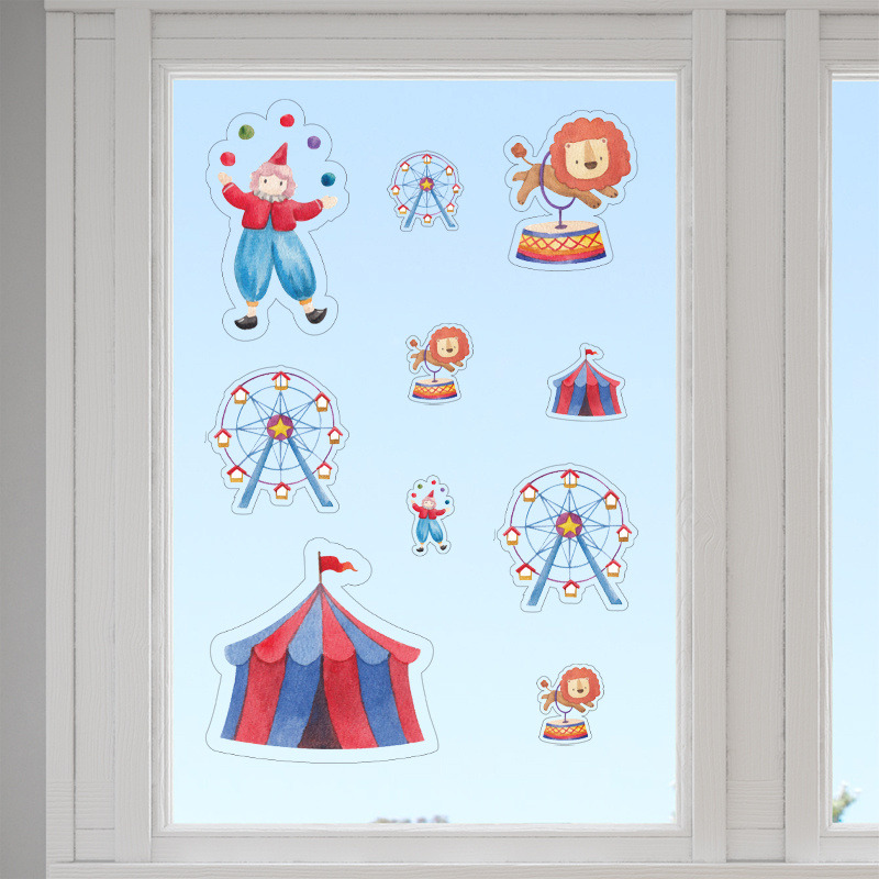 Αυτοκόλλητα τζαμιού Τσίρκο /10 τμχ