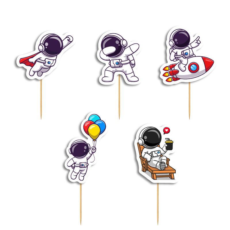 Cupcake toppers Διάστημα 10cm / 8τμχ