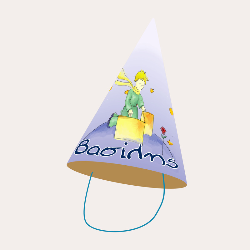 Καπελάκια πάρτυ με όνομα Μικρός Πρίγκιπας / 8τμχ