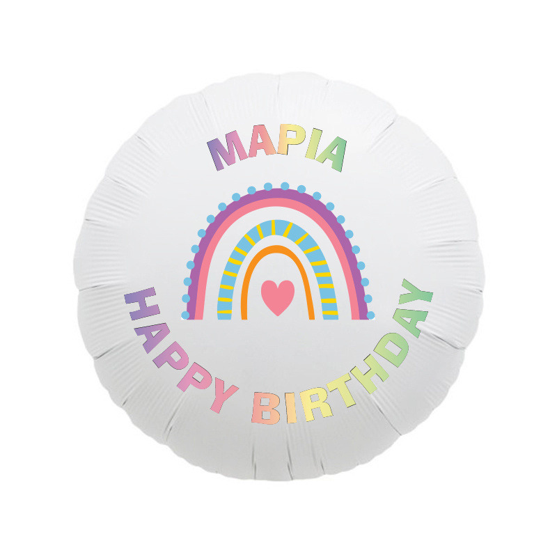Φόιλ Μπαλόνι Rainbow Retro με όνομα / 43cm