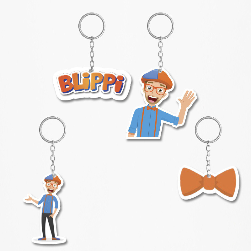 Ξύλινα Μπρελόκ Blippi 5cm/ 4τμχ