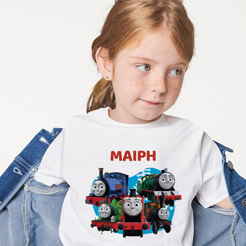 Παιδικό T-shirt Τόμας το τρενάκι για κορίτσι με όνομα