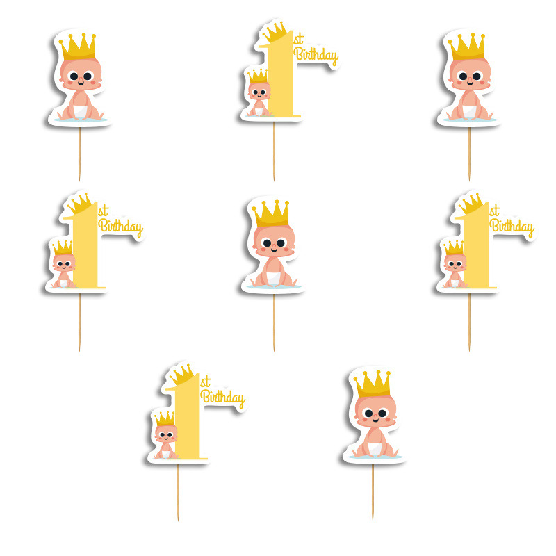 Οδοντογλυφίδες 1st Birthday Boy 5cm / 12τμχ