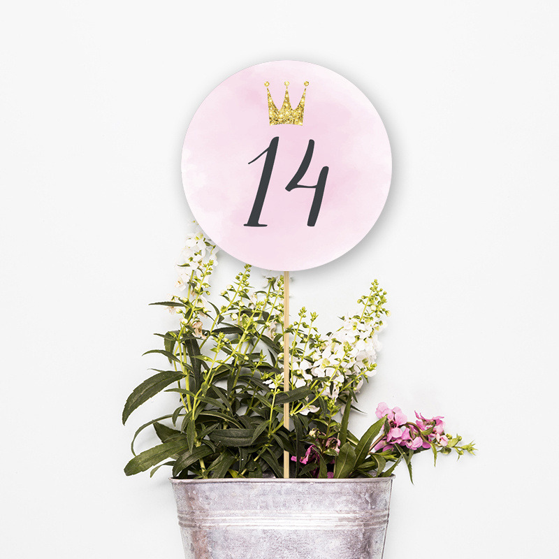 Αρίθμηση τραπεζιού Κορώνα κύκλος 13cm