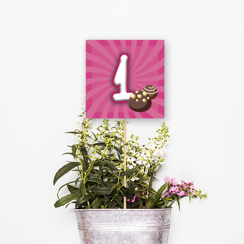 Αρίθμηση τραπεζιού Sweet Shop τετράγωνο