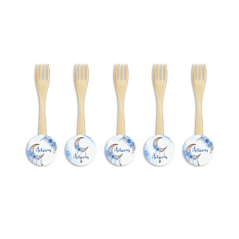 Ξύλινα Πιρουνάκια με όνομα Ονειροπαγίδα Αγόρι / 8τμχ