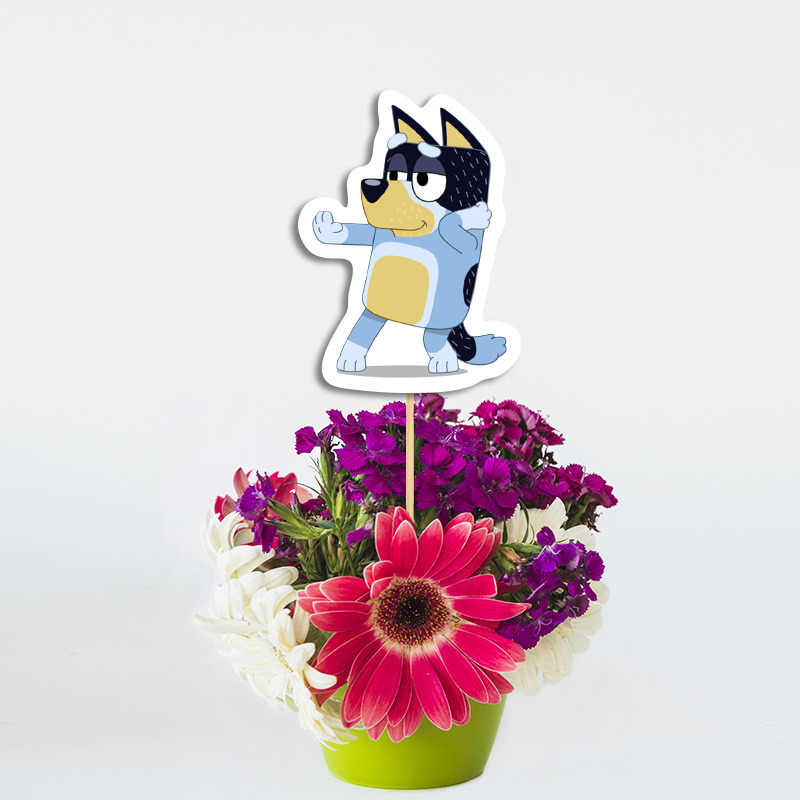 Διακοσμητικό Topper Bluey χάρτινο 20cm