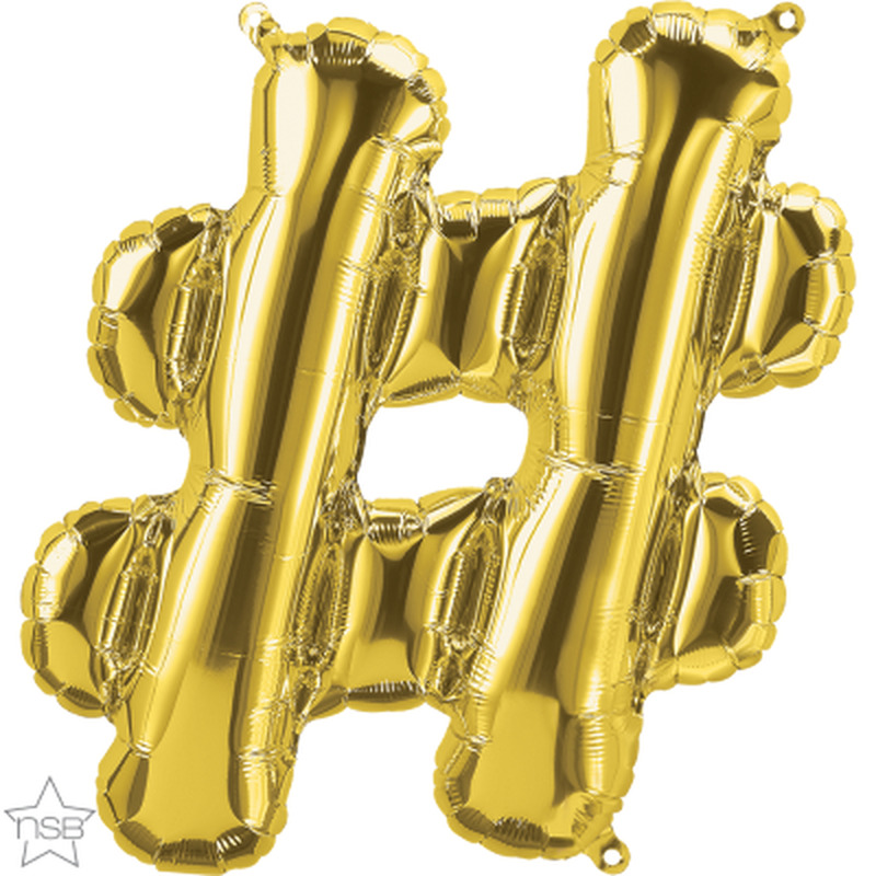 Μπαλόνι Φοιλ Γράμμα μίνι Χρυσό Σύμβολο # 16/ 41εκ