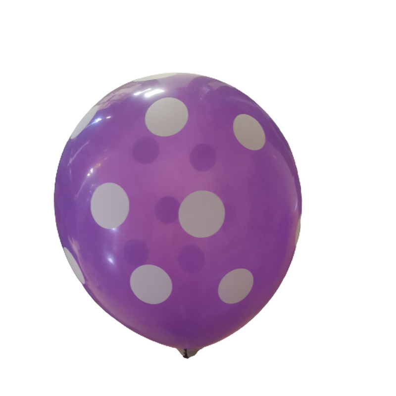 Μπαλόνια Decor R100 Πουά Λιλά /25 τεμ