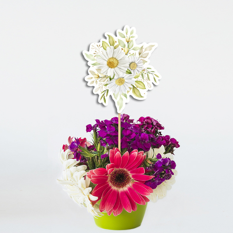 Διακοσμητικό Τοππερ Μαργαρίτα χάρτινο για το τραπέζι/ 20cm