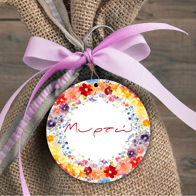 Φιγούρα Ξύλινη Floral για μπομπονιέρα