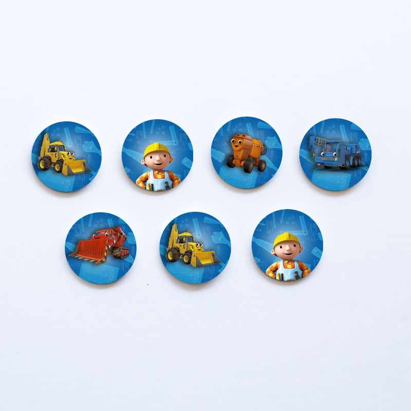 Ξύλινες Κονκάρδες Μπομπ ο Μάστορας / 8τμχ