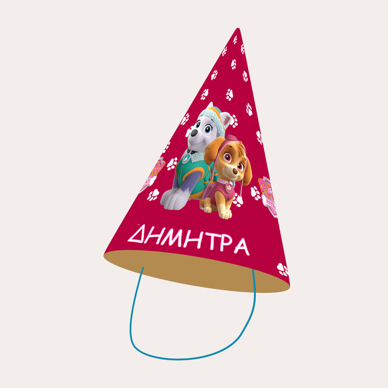 Καπελάκια πάρτυ με όνομα Skye and Everest / 8τμχ