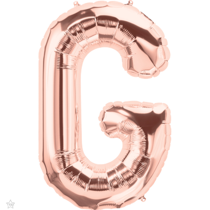 Μπαλόνι Φοιλ Γράμμα  G  Ροζ Χρυσό 34/ 86εκ