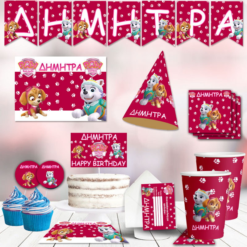 Σετ πάρτυ με όνομα Skye and Everest XL / 8 ατόμων