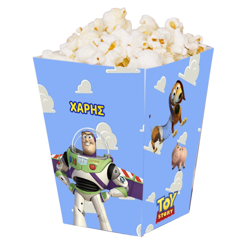 Κουτί Pop Corn με όνομα Toy Story 15cmx9cmx9cm