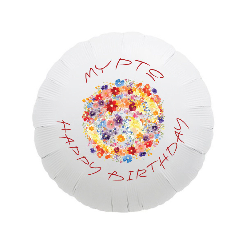 Φόιλ Μπαλόνι Floral με όνομα / 43cm