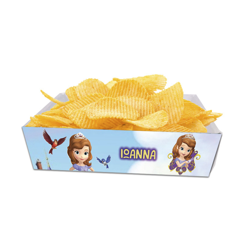 Κουτάκια για πατατάκια Πριγκίπισσα Σοφία με όνομα 8τμχ/ 15cmx10cmx4cm