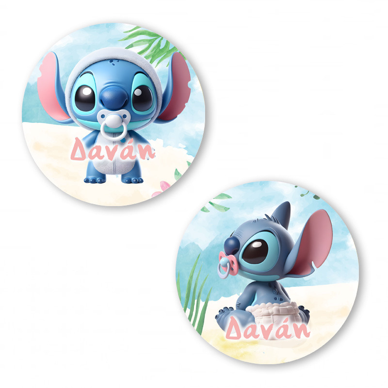 Αυτοκόλλητα με όνομα Baby Stitch / 2τμχ