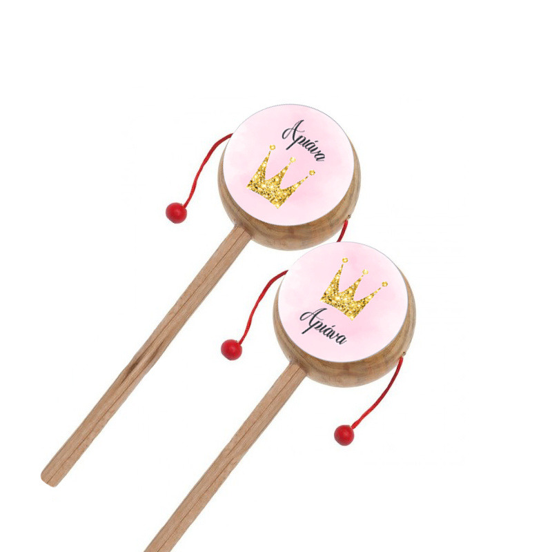 Ξύλινο Τυμπανάκι με όνομα Κορώνα