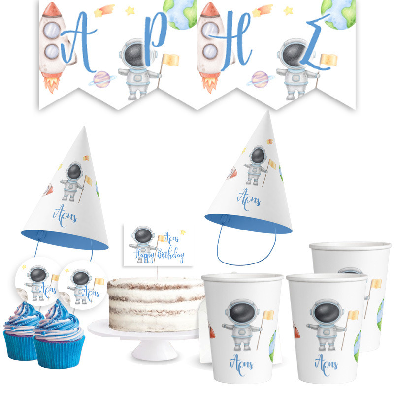 Σετ πάρτυ με όνομα Αστροναύτης / 8 ατόμων