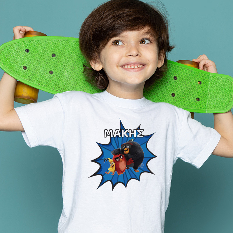 Παιδικό T-shirt Angry Birds για αγόρι με όνομα