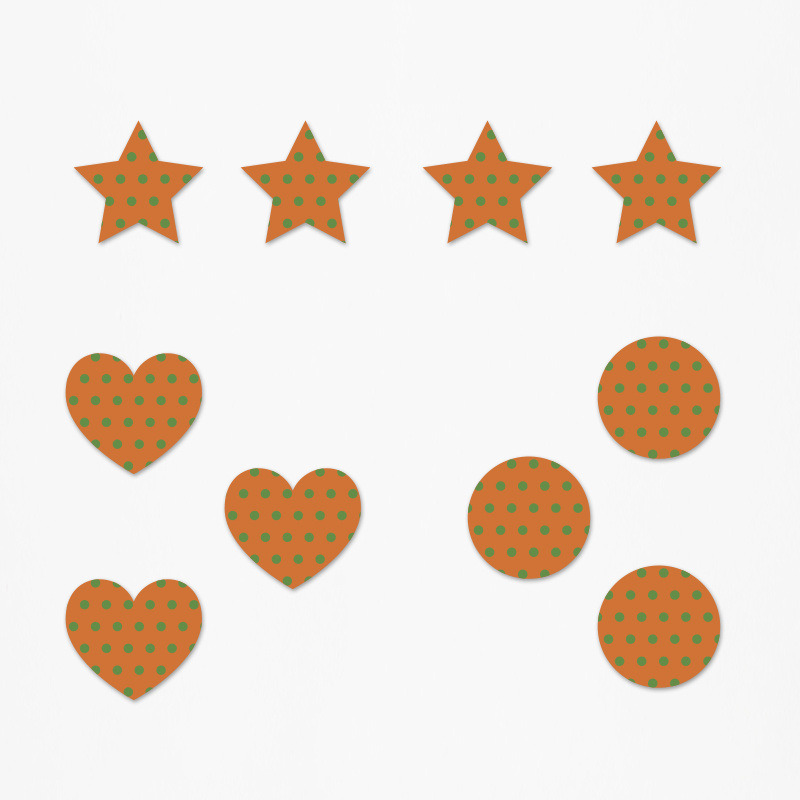 Ξύλινα διακοσμητικά Bing Pattern mix/ 10τμχ(2cm)