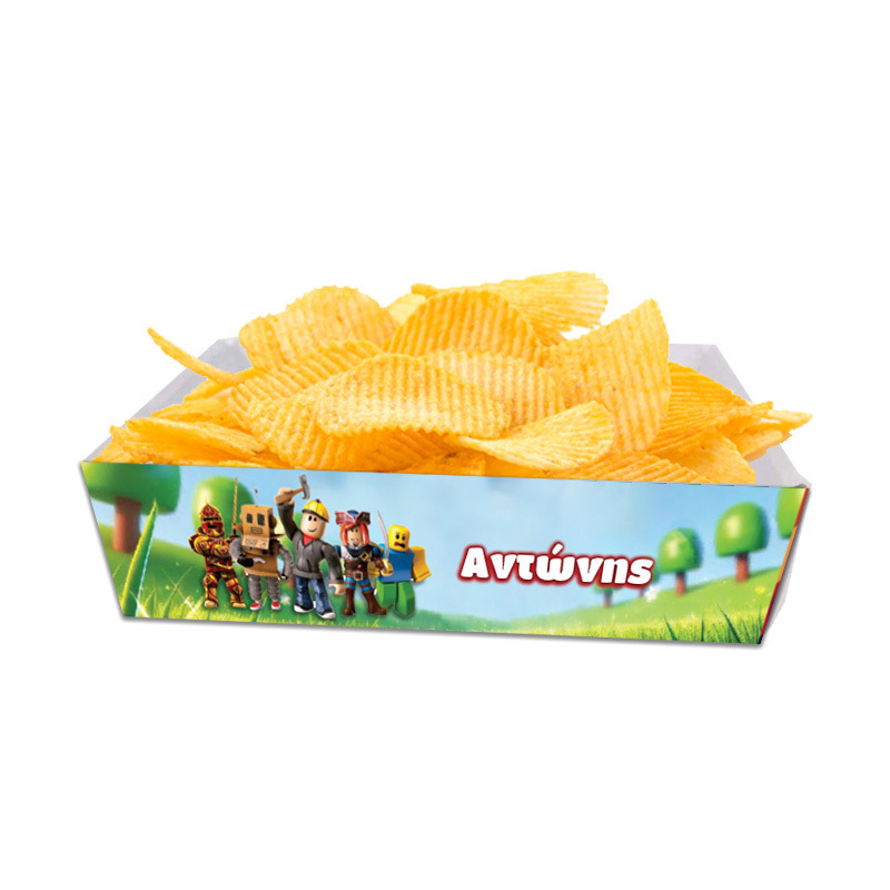 Κουτάκια για πατατάκια Roblox με όνομα 8τμχ/ 15cmx10cmx4cm